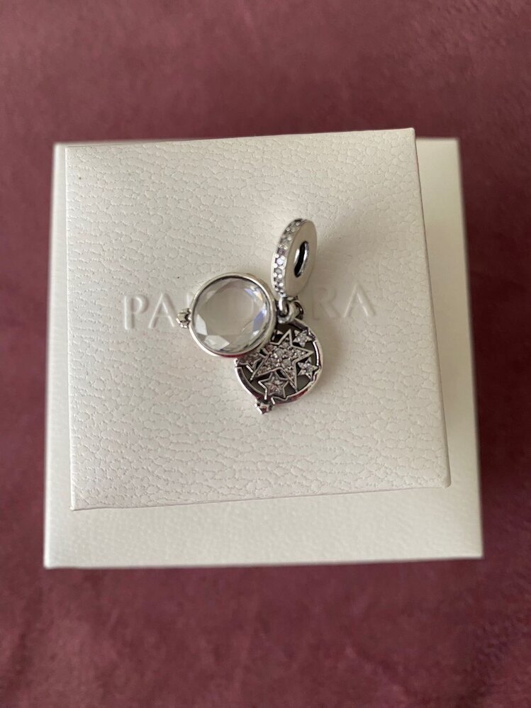 Işıltılı büyüteç pandor charm
