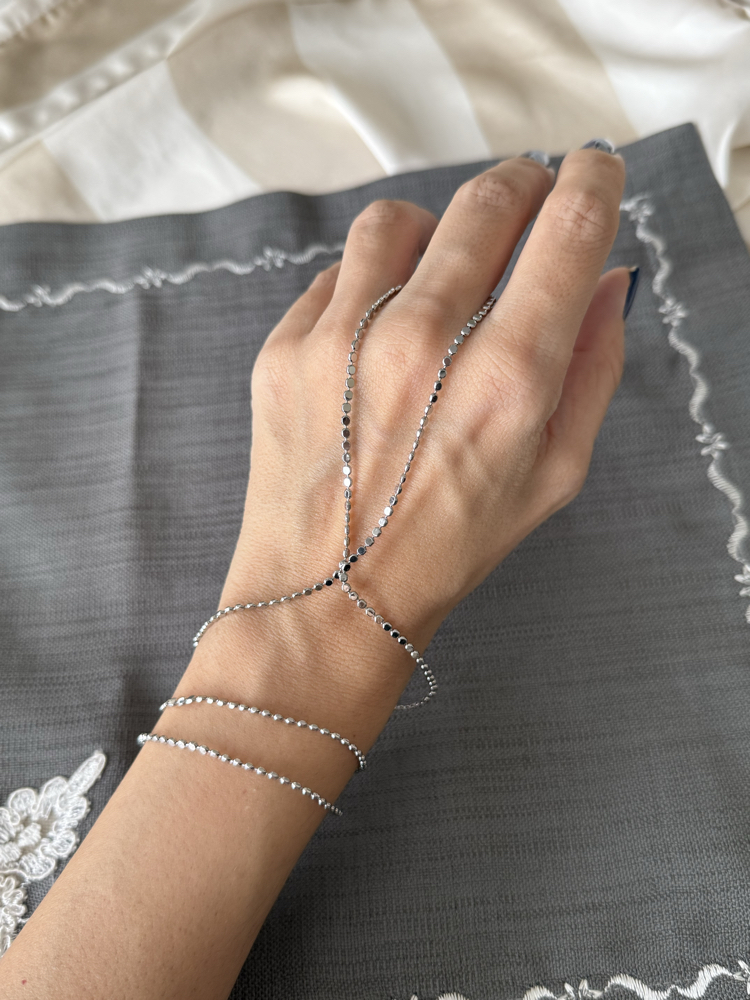 Ezme pul zincir gümüş renk Şahmeran