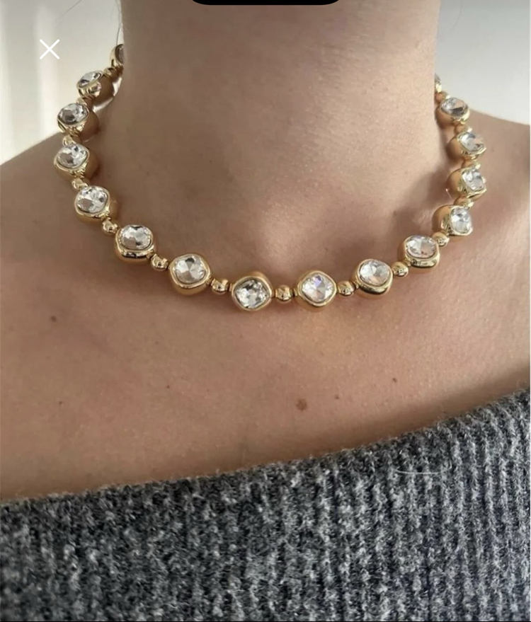 Işıl ışıl choker gold kolye