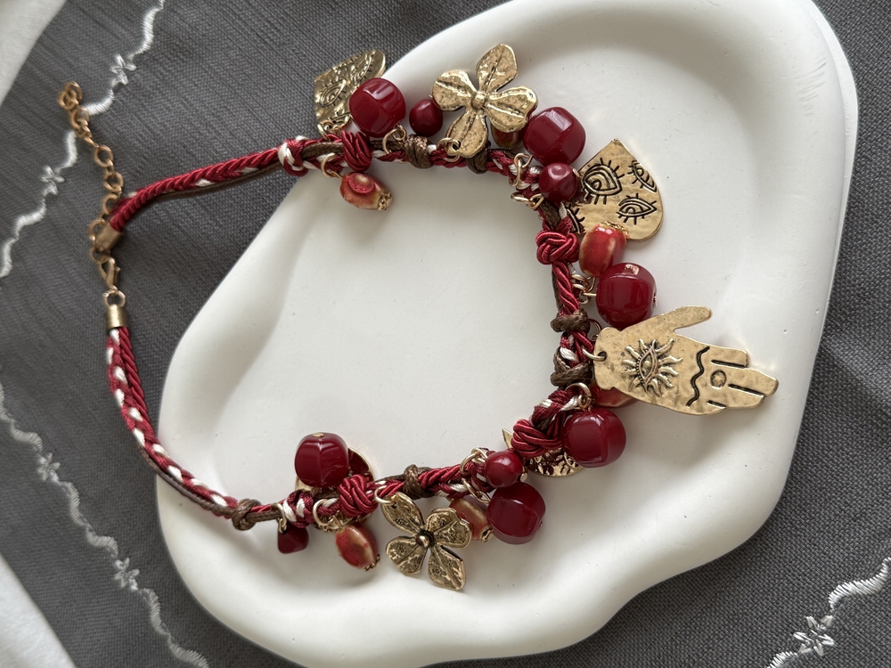 Zr model bordo choker kolye