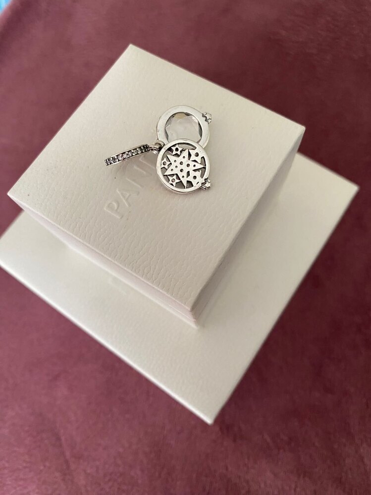Işıltılı büyüteç pandor charm