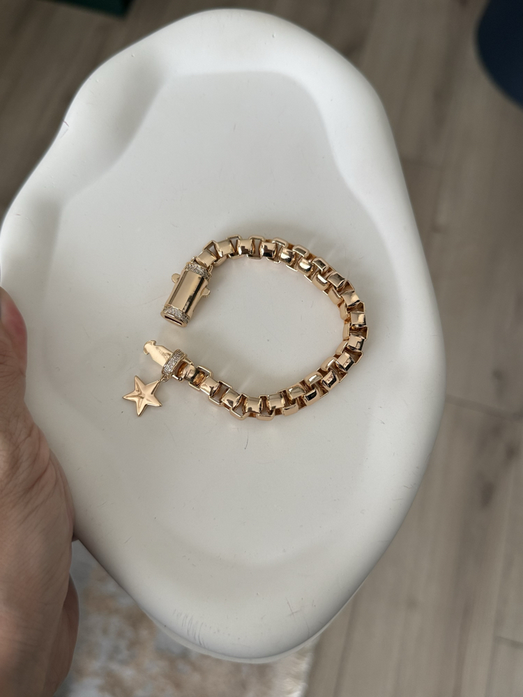 Kalın kafes zincir gold bileklik