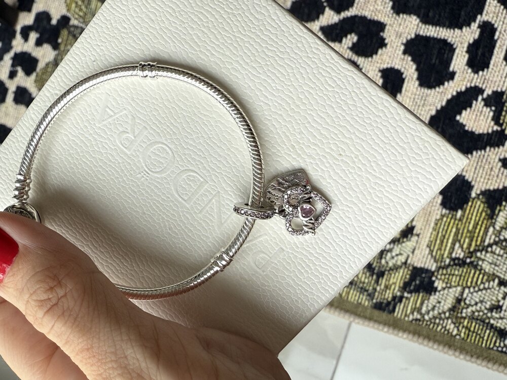 Kalp ve anne sallantılı pandor charm