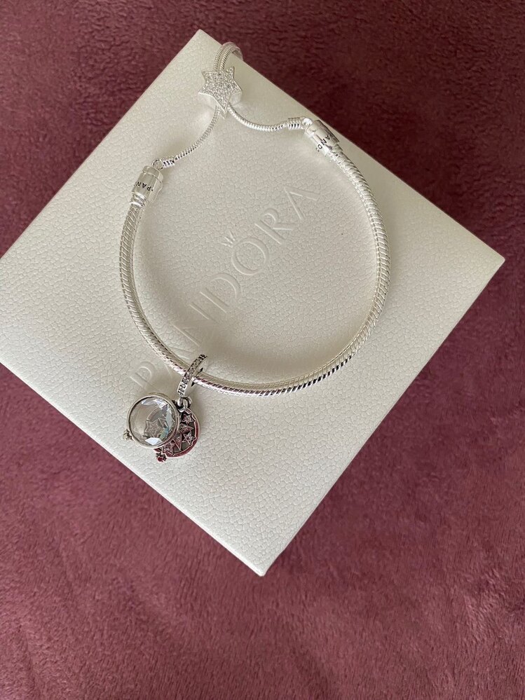 Işıltılı büyüteç pandor charm