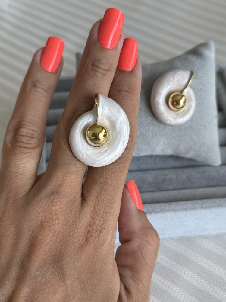 Mng model salyangoz gold küpe