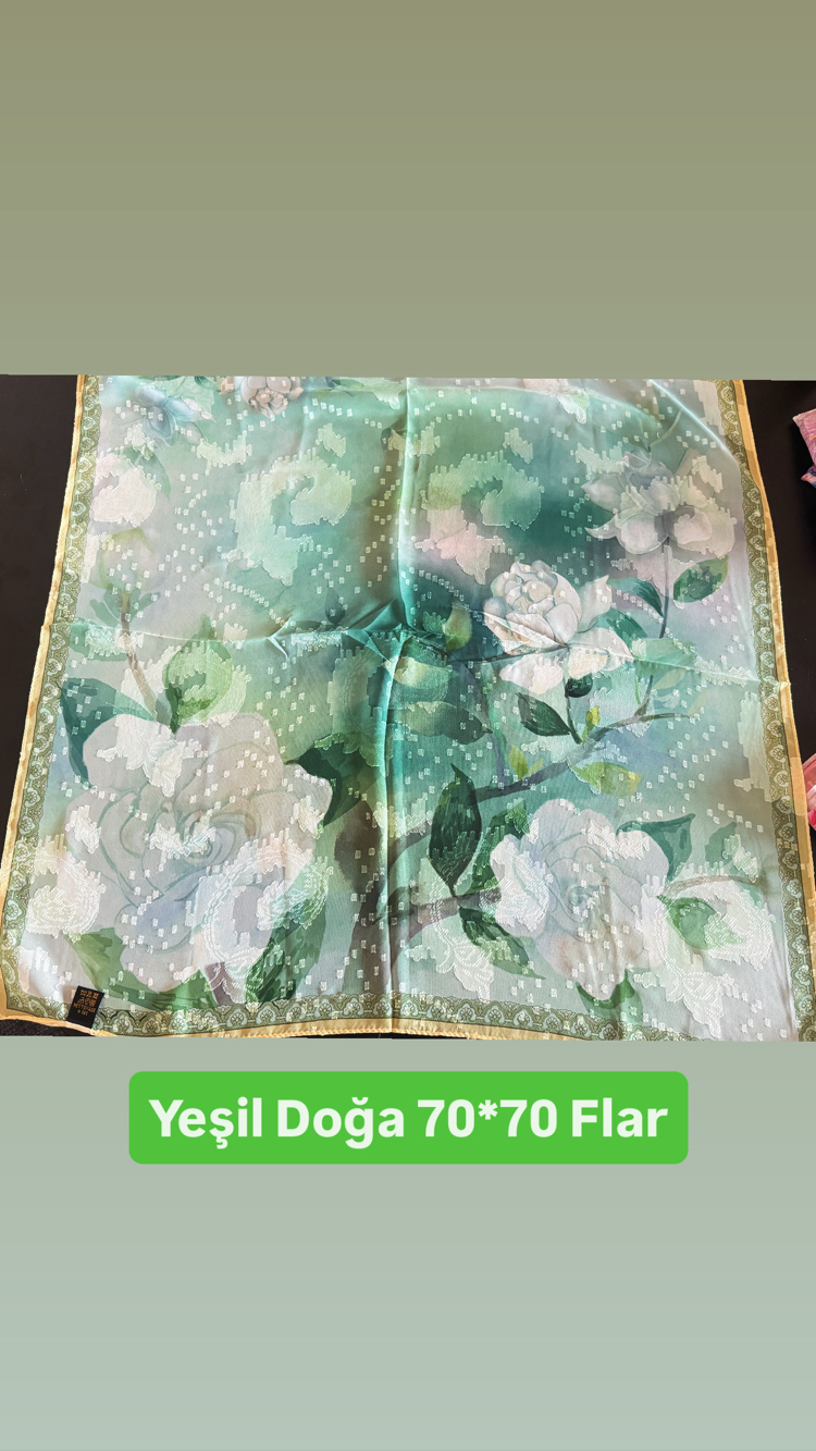 Özel Tablo Yeşil Flar 70*70