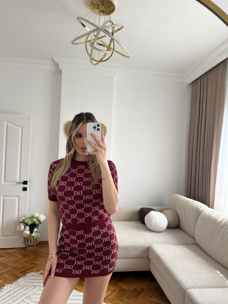 Gucci Etekli triko Takım Bordo