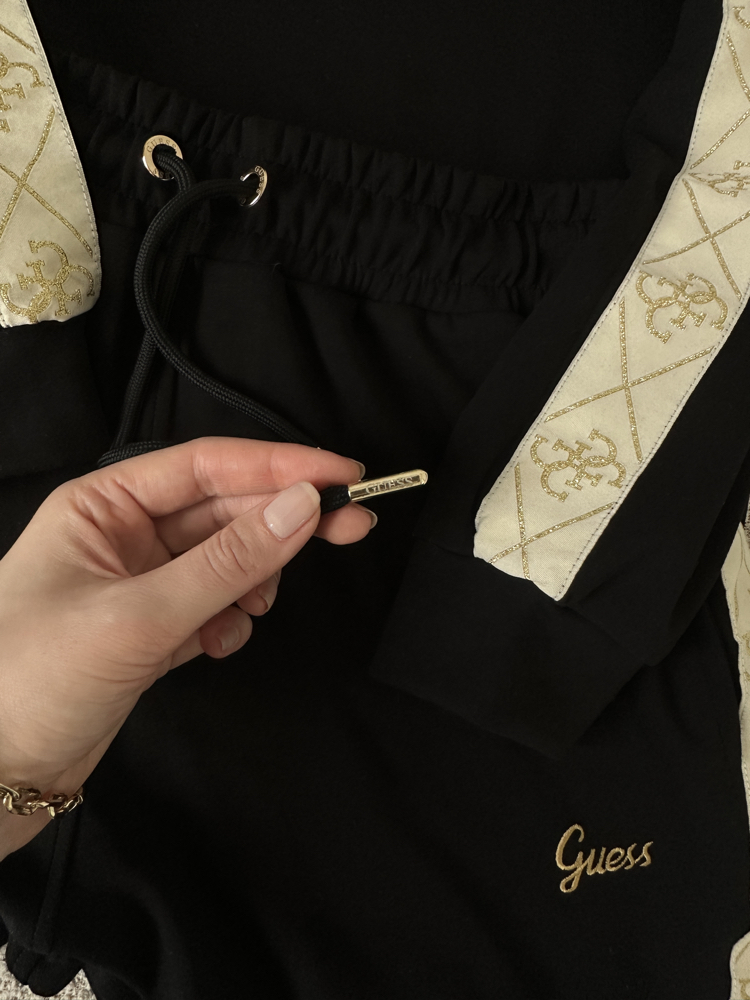 Guess Modal Şeritli Eşofman Takımı Siyah 