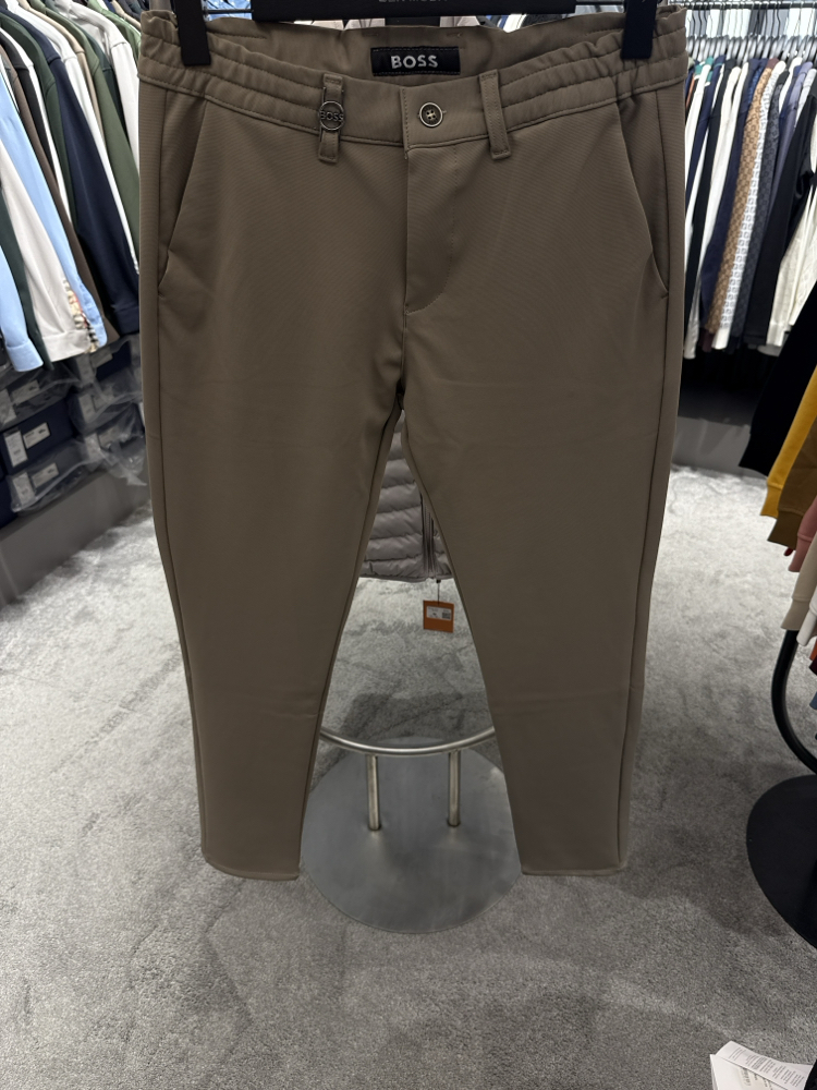 Boss Kışlık Kırışmayan Kumaş Jogger Pantolon (1219-Bej)