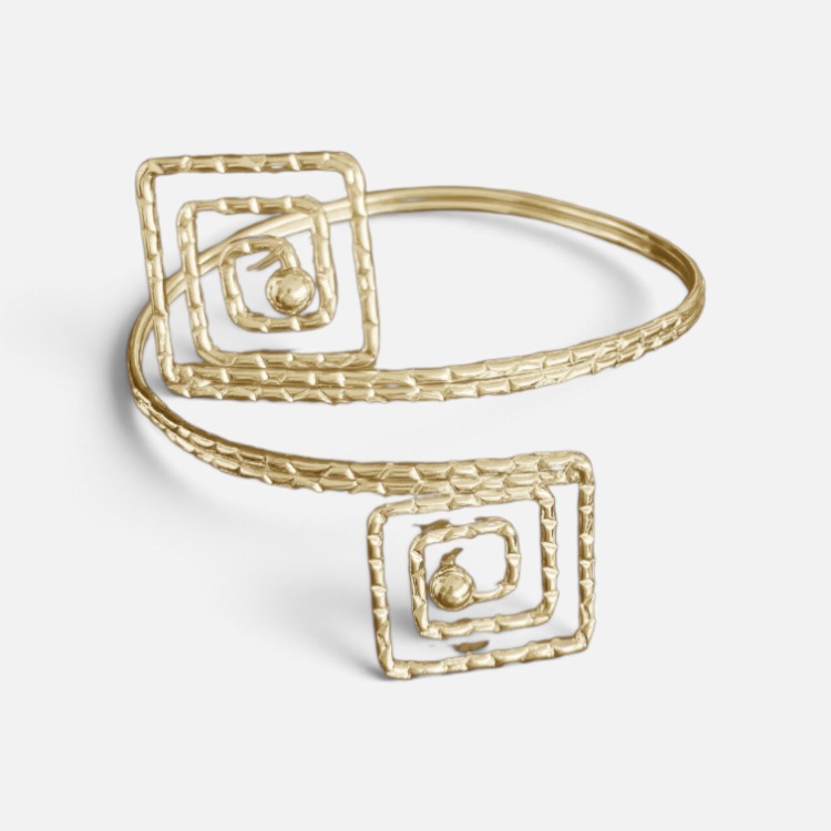 Silver & Gold İşlemeli Pazu Bilekliği