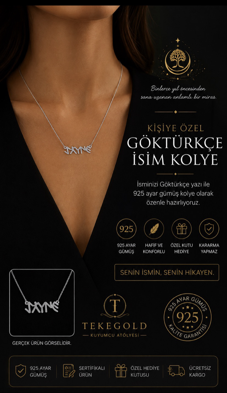 Göktürkçe isim kolye