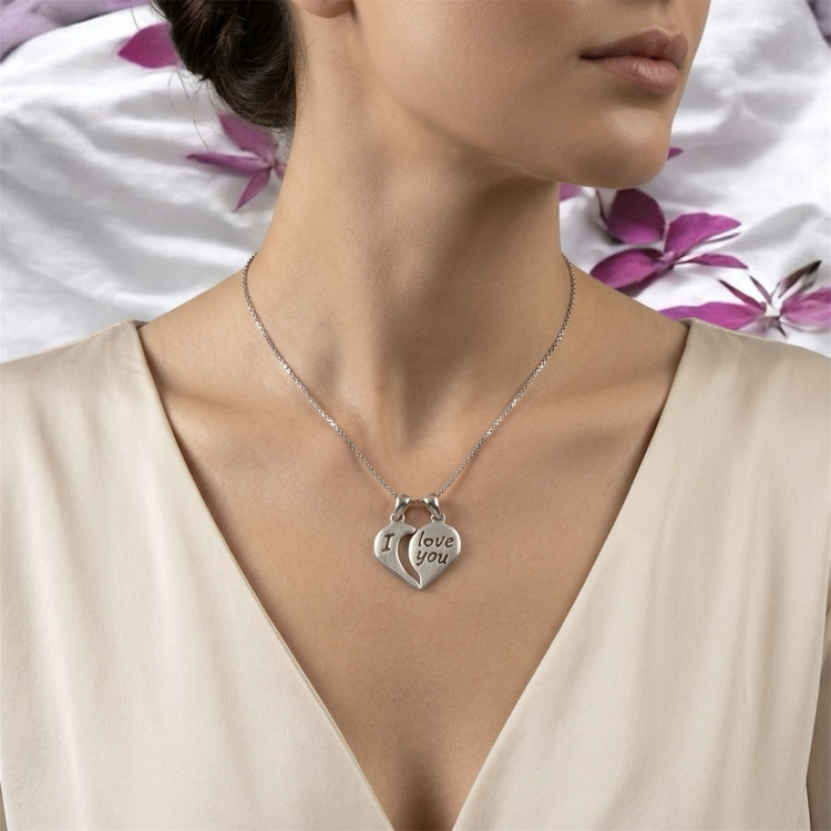 I Love You (Seni Seviyorum) Yazılı Kolye