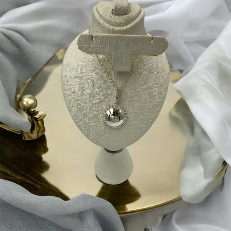 Oval Taşlı Kolye