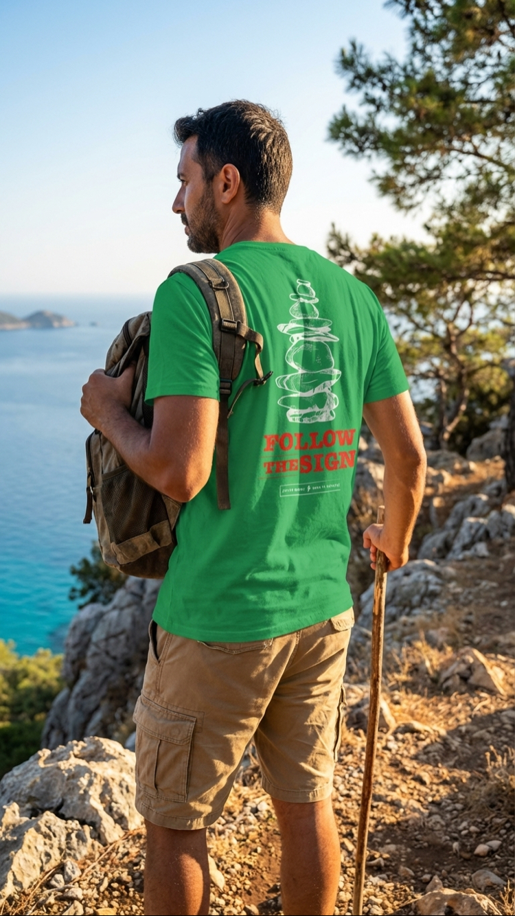 FOLLOW THE SIGN T-SHIRT - YEŞİL