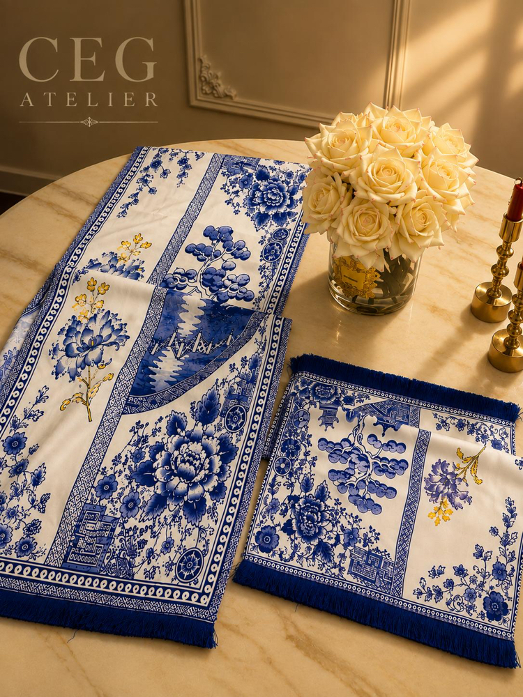 Fırın örtüsü+runner kombin set