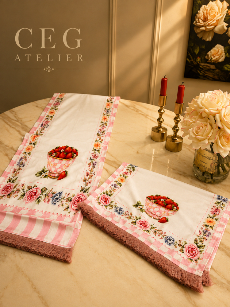 Fırın örtüsü +runner set
