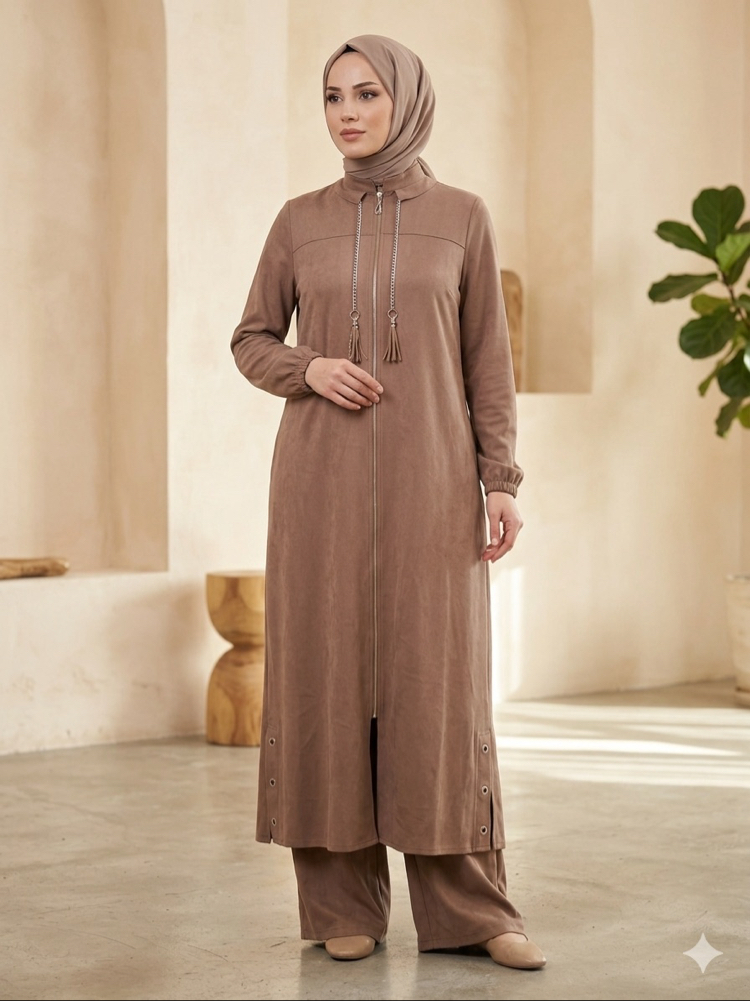 Uzun Tunik Takım Moka / 56226