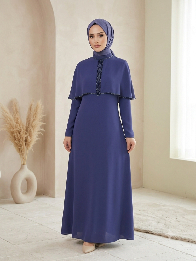 Abiye Elbise İndigo / 3324