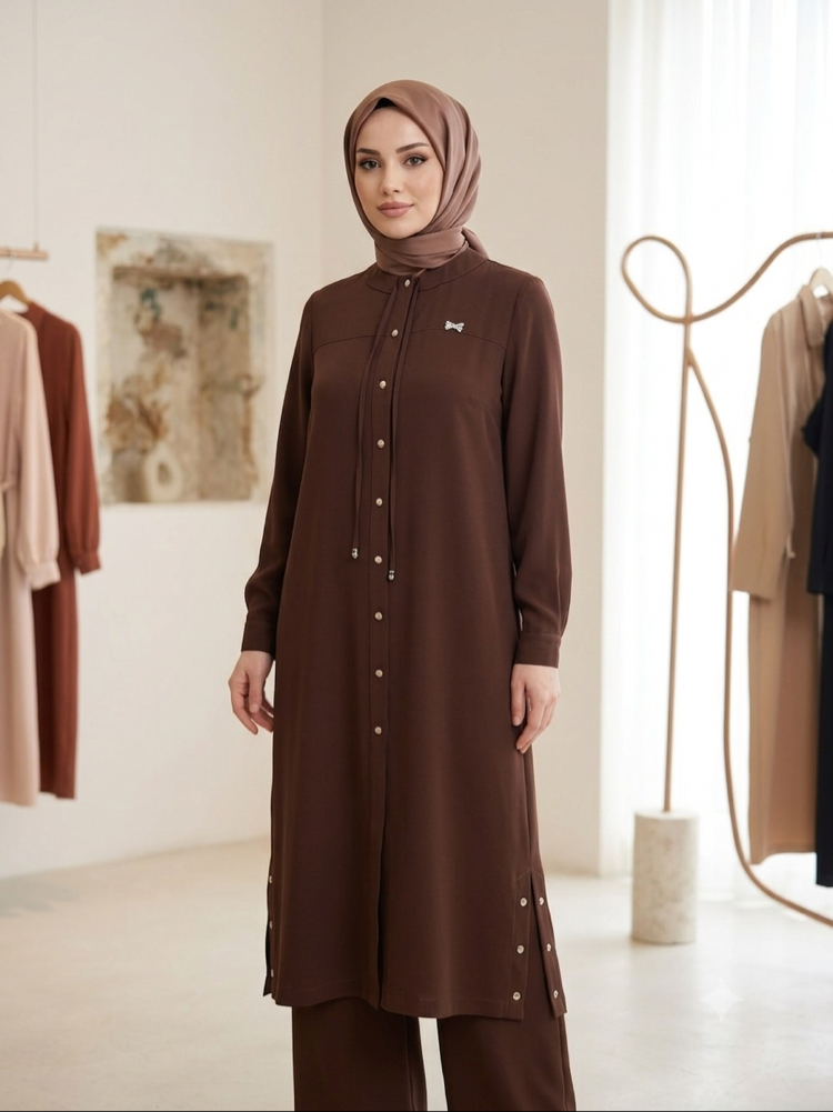 Uzun Tunikli Takım Kahve / 56249
