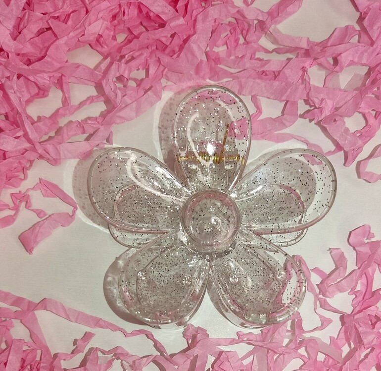 büyük boy çiçek mandal toka 
