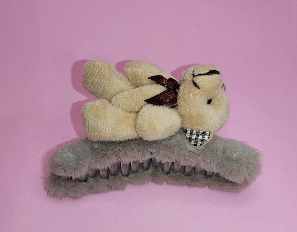 Ayıcıklı peluş mandal toka