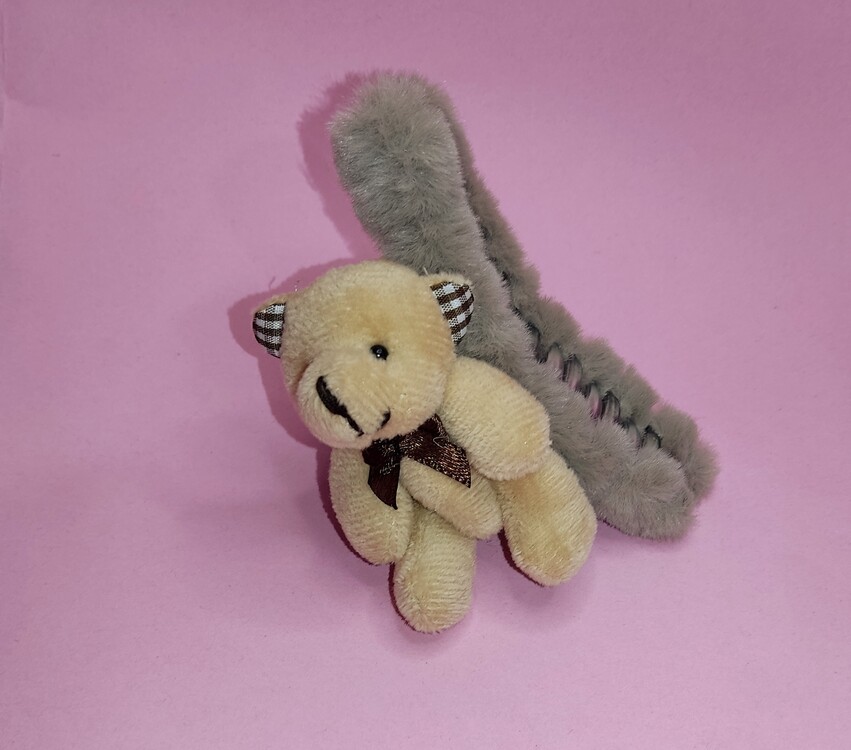 Ayıcıklı peluş mandal toka