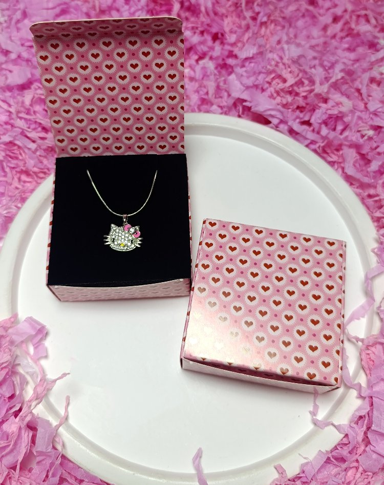 Hello kitty zirkon taşlı çelik kolye