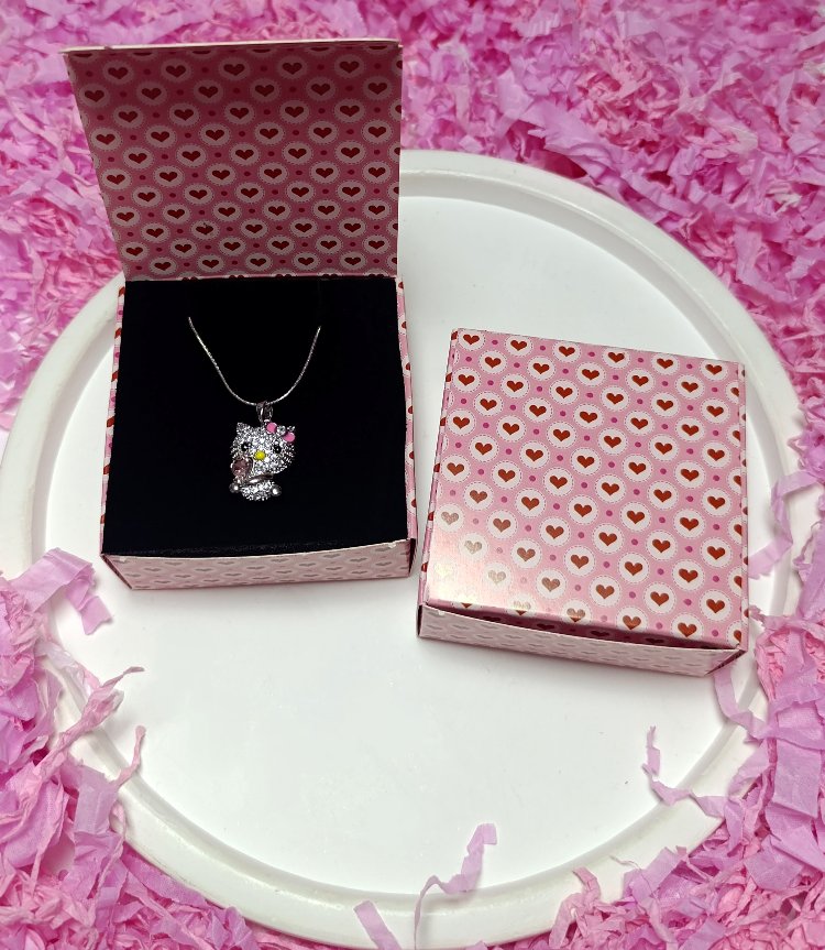 Hello kitty zirkon taşlı çelik kolye