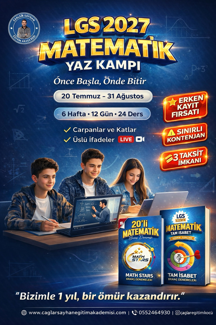 8.SINIF LGS 2027 MATEMATİK YAZ KAMPI