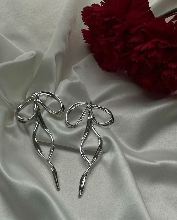 Fiyonklu küpe silver