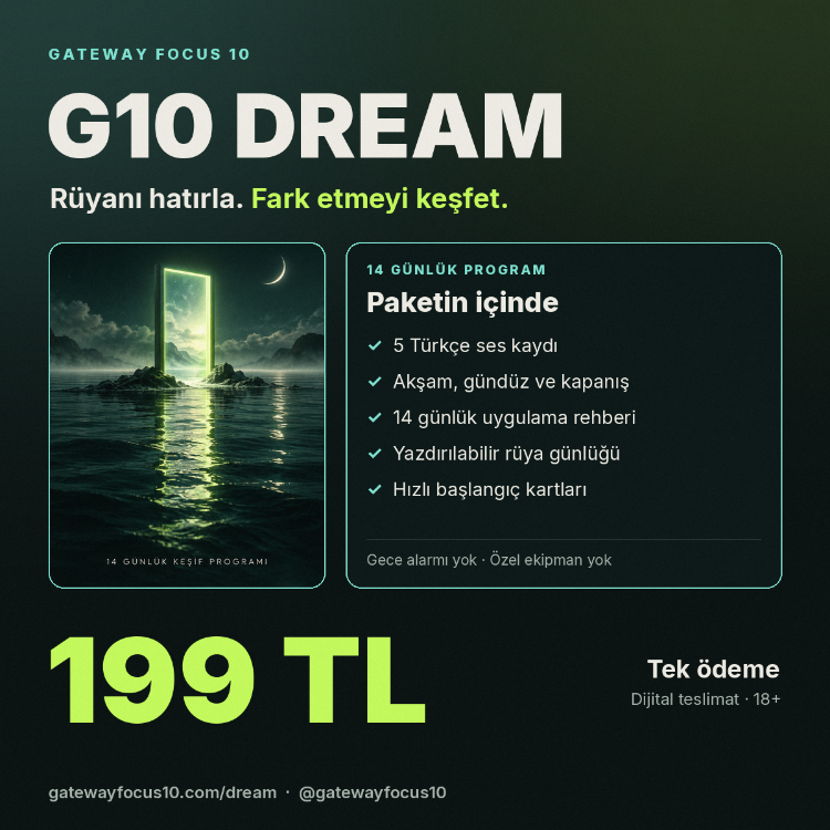 G10 DREAM | 14 Günlük Rüya Günlüğü ve Farkındalık Programı