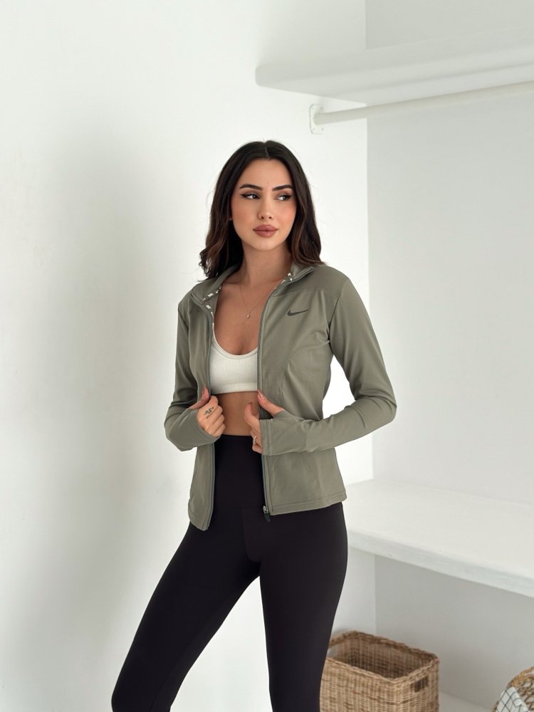 Nike Nubuk Kumaş Eşofman Üstü Haki - 4933