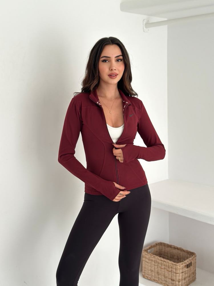 Nike Nubuk Kumaş Eşofman Üstü Bordo - 4933