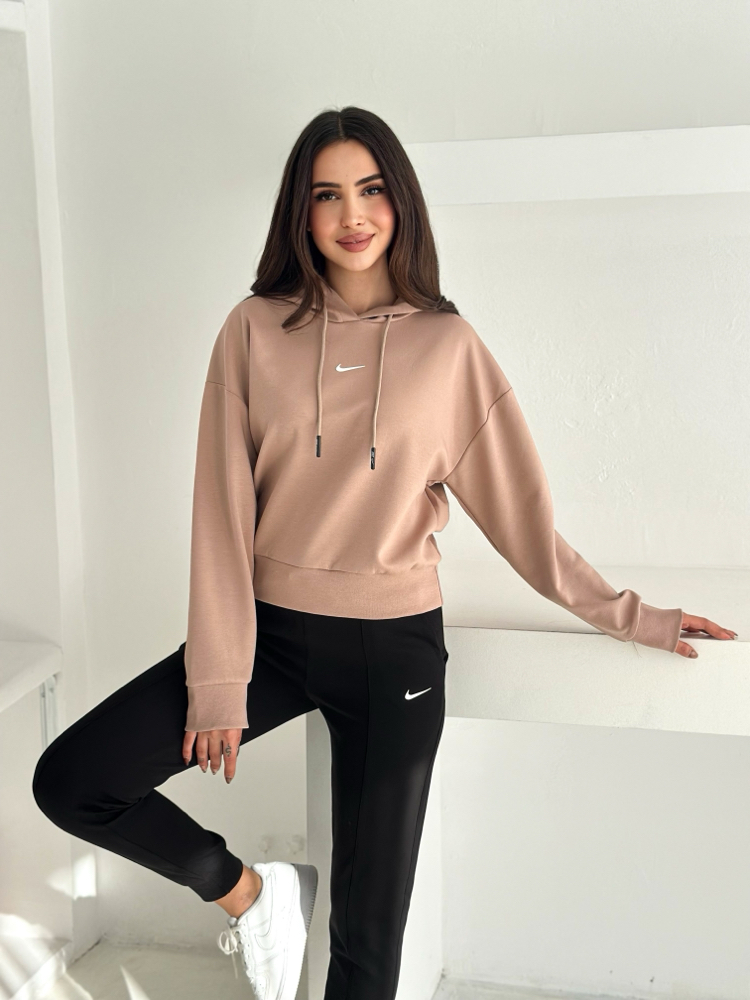 Nike Kapüşonlu Eşofman Üstü Sütlü Kahve - 4580