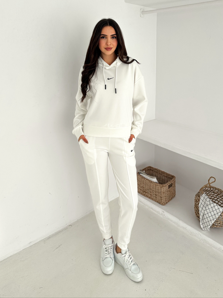 Nike Kapüşonlu Eşofman Üstü Ekru - 4580