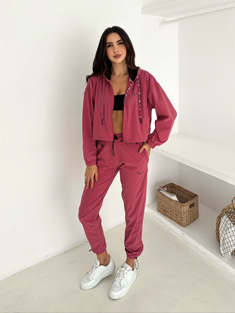 Nike Paraşüt Kumaş Eşofman Takımı Gül - 4574/4575