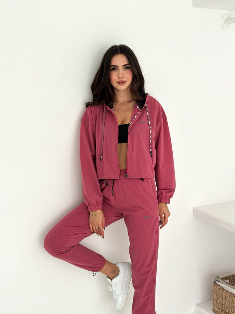 Nike Paraşüt Kumaş Eşofman Takımı Gül - 4574/4575