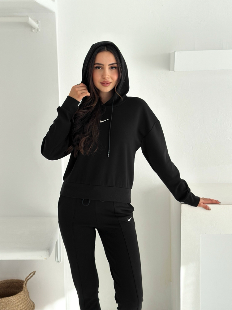 Nike Kapüşonlu Eşofman Üstü Siyah - 4580