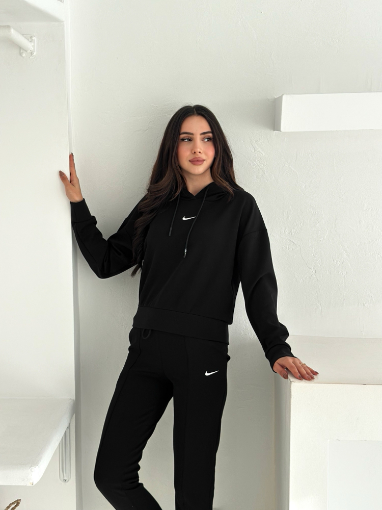 Nike Kapüşonlu Eşofman Üstü Siyah - 4580