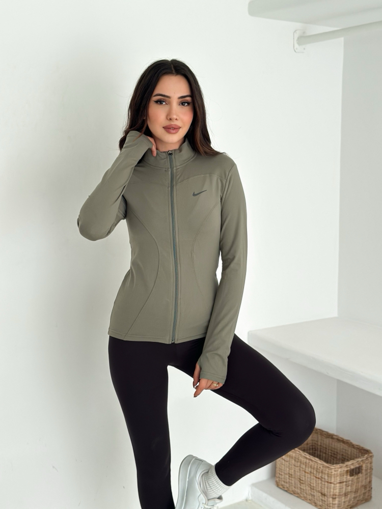 Nike Nubuk Kumaş Eşofman Üstü Haki - 4933