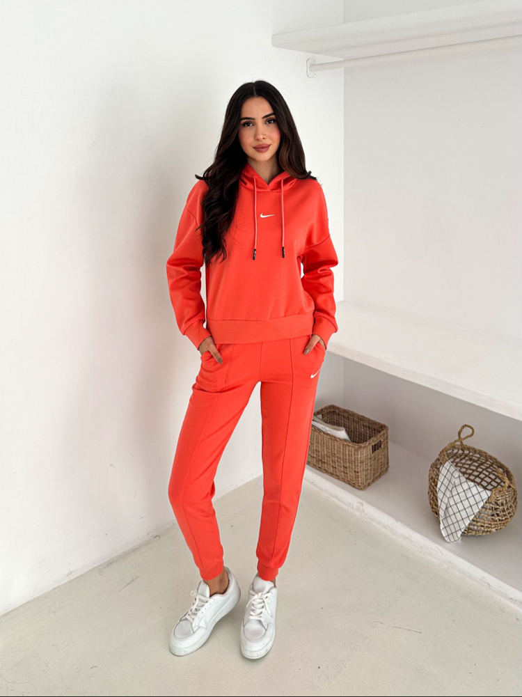 Nike Kapüşonlu Eşofman Üstü Turuncu- 4580