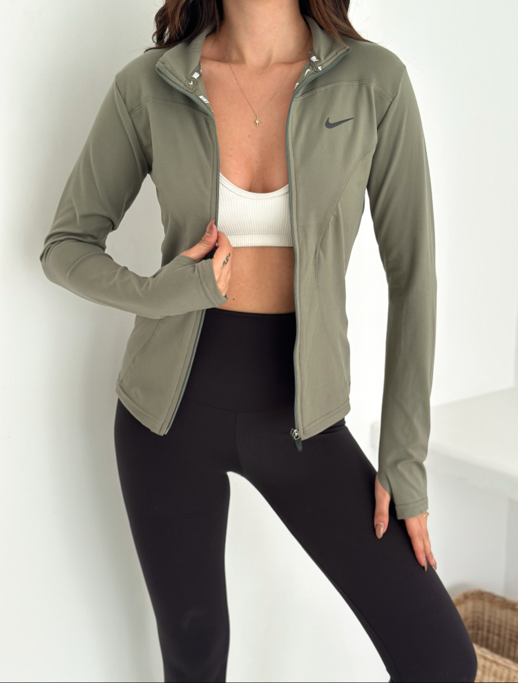 Nike Nubuk Kumaş Eşofman Üstü Haki - 4933