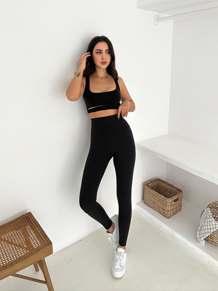 Nike Nubuk Kumaş Tayt Siyah - 5111