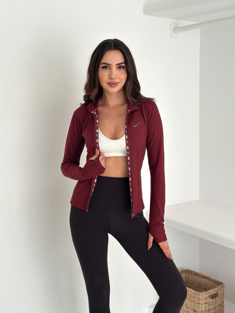 Nike Nubuk Kumaş Eşofman Üstü Bordo - 4933