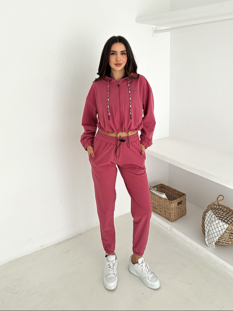 Nike Paraşüt Kumaş Eşofman Takımı Gül - 4574/4575