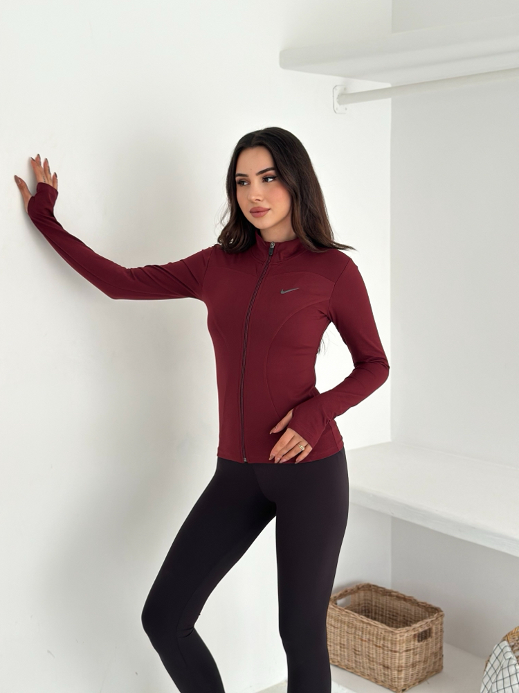 Nike Nubuk Kumaş Eşofman Üstü Bordo - 4933