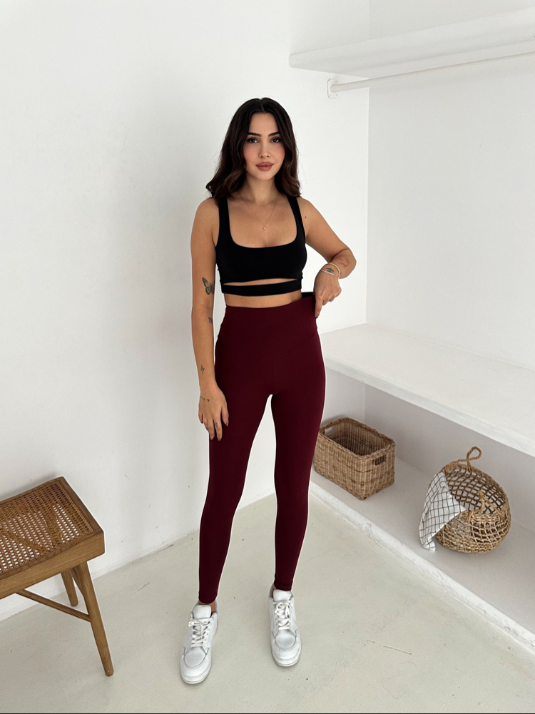Nike Nubuk Kumaş Tayt Bordo - 5111