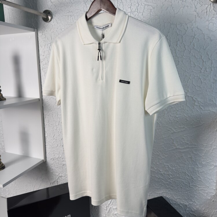 Ck Premium Yaka Fermuarlı Polo Yaka T-shirt