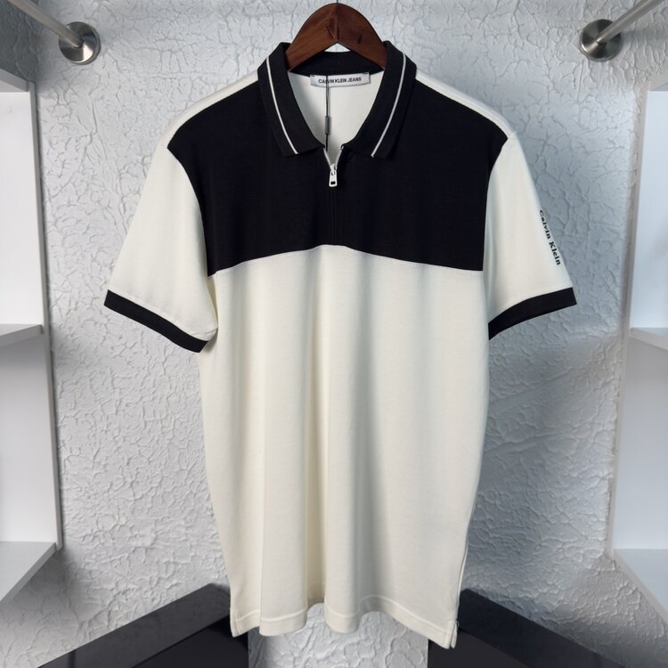 Ck Premium Yaka Fermuar Polo Yaka T-shirt