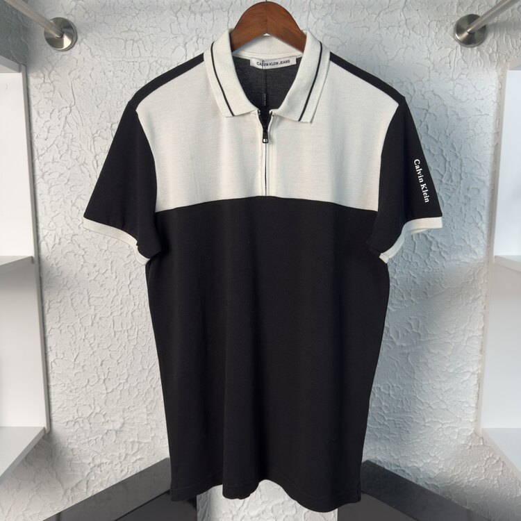 Ck Premium Yaka Fermuar Polo Yaka T-shirt